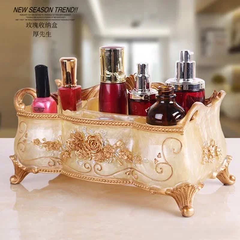 "Organize and Beautify Your Space with Our Stylish European-Inspired Cosmetics and Skin Care Storage Box for the Modern Home"