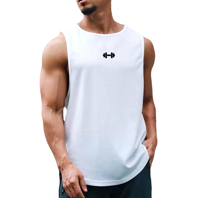 Summer Men'S Gym Tank Top Fitness Training Clothing Quick-Drying Loose Bodybuilding Sleeveless Shirt Men Fashion Basketball Vest