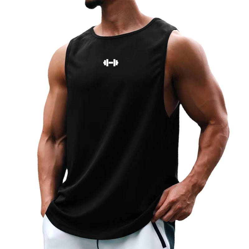 Summer Men'S Gym Tank Top Fitness Training Clothing Quick-Drying Loose Bodybuilding Sleeveless Shirt Men Fashion Basketball Vest