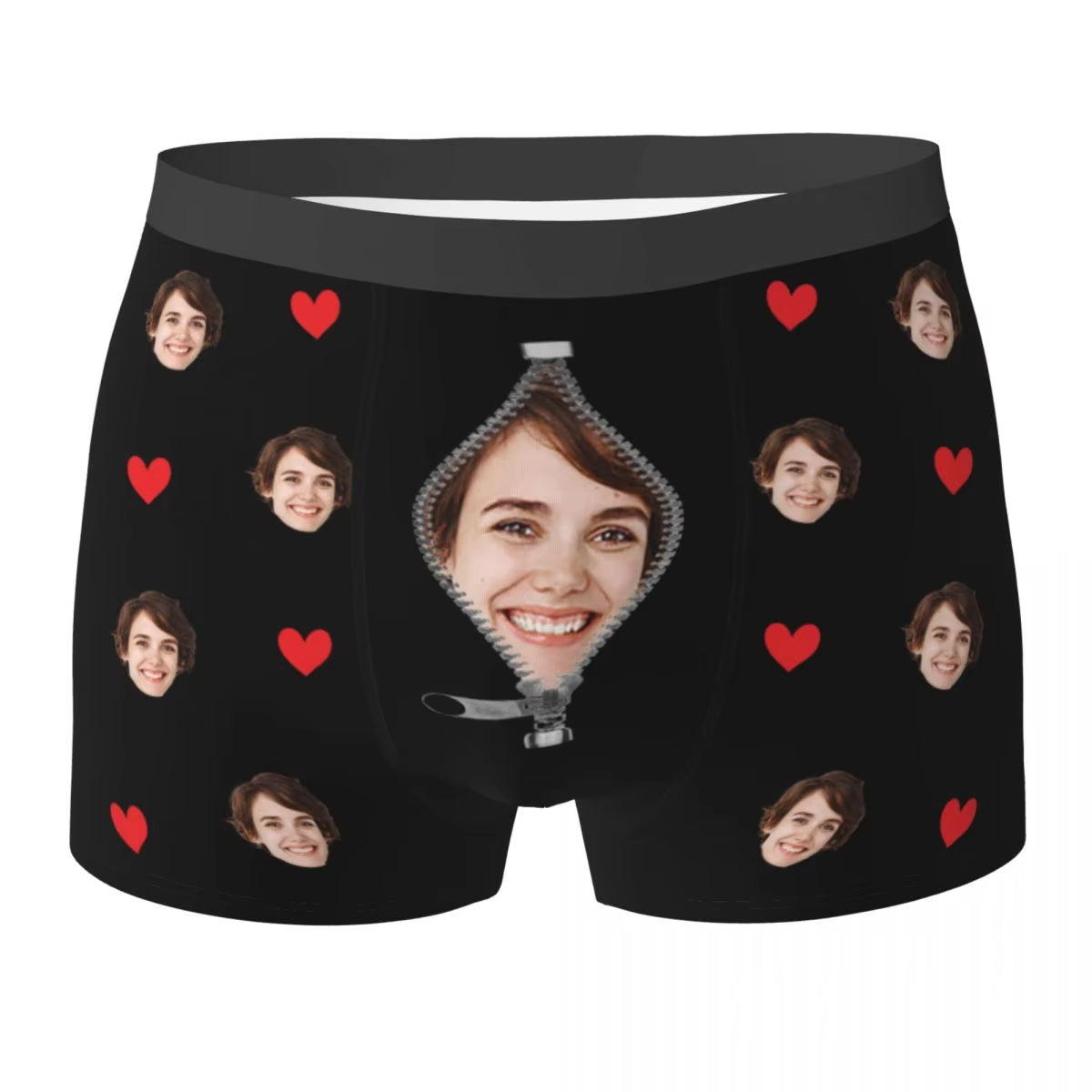 Boxer Briefs Shorts Panties Custom Love Heart Girlfriend Face Boxer Brief Valentine'S Day Gifts for Him Man Underwear