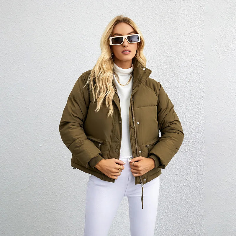 2023 Autumn Winter Women Parkas Jackets Casual Zipper Thick Outwear Coats Female Winter Cotton Jackets Parkas Coat Coats