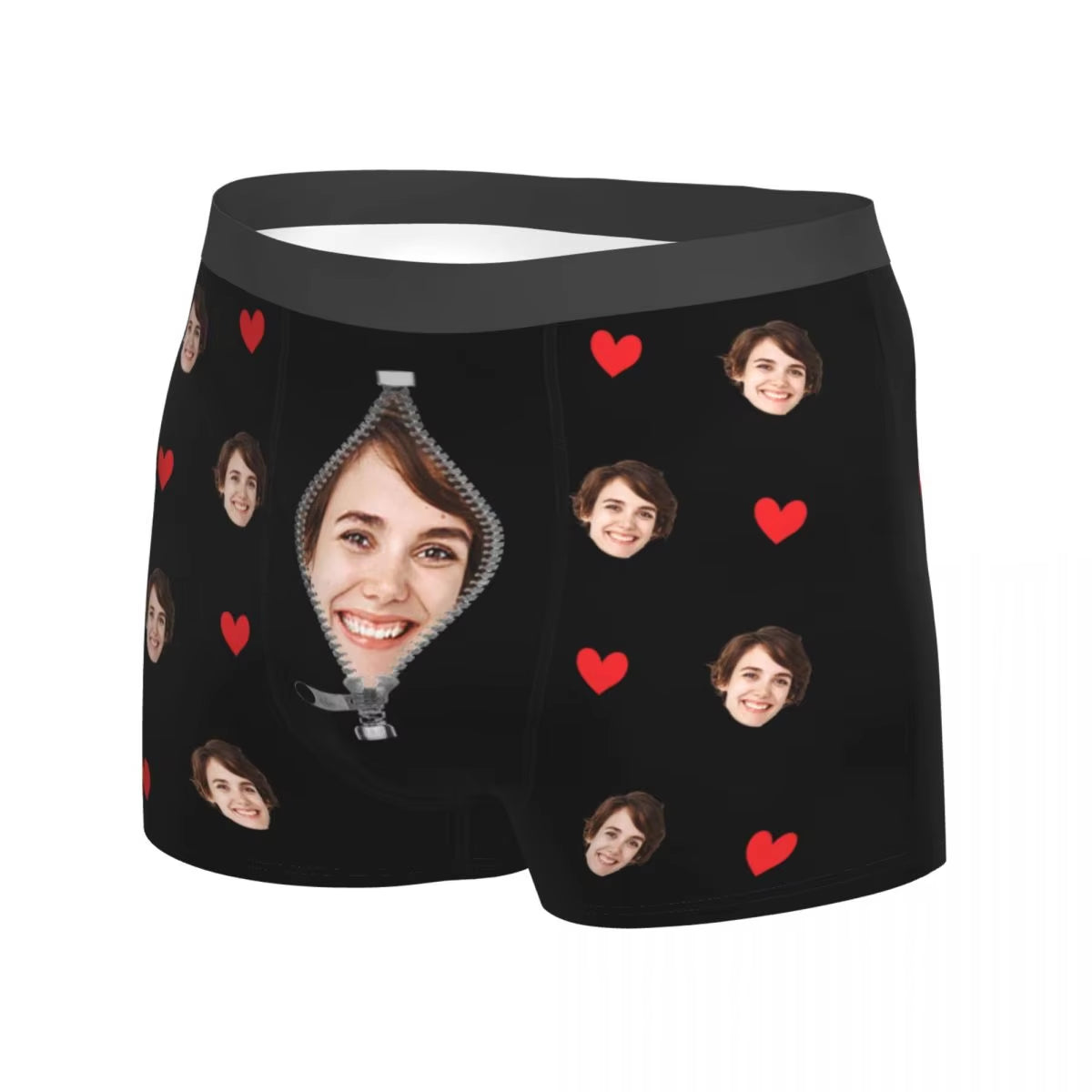 Boxer Briefs Shorts Panties Custom Love Heart Girlfriend Face Boxer Brief Valentine'S Day Gifts for Him Man Underwear