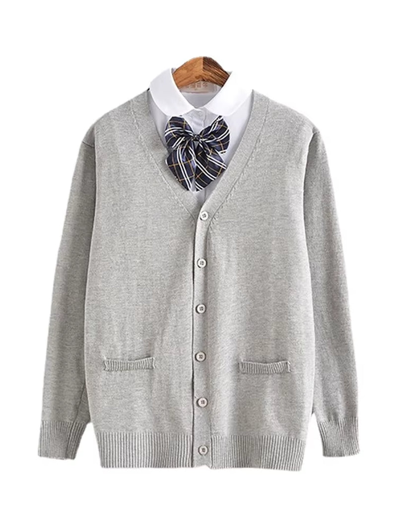 Autumn School Uniform Sweater for Girls Women Long Sleeve Knitted Japanese Sailor Uniform Cardigans