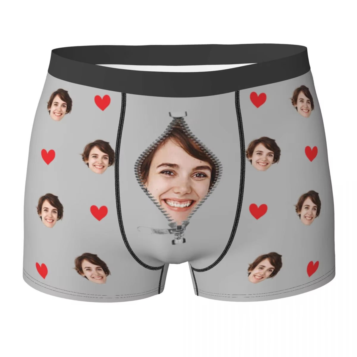 Boxer Briefs Shorts Panties Custom Love Heart Girlfriend Face Boxer Brief Valentine'S Day Gifts for Him Man Underwear