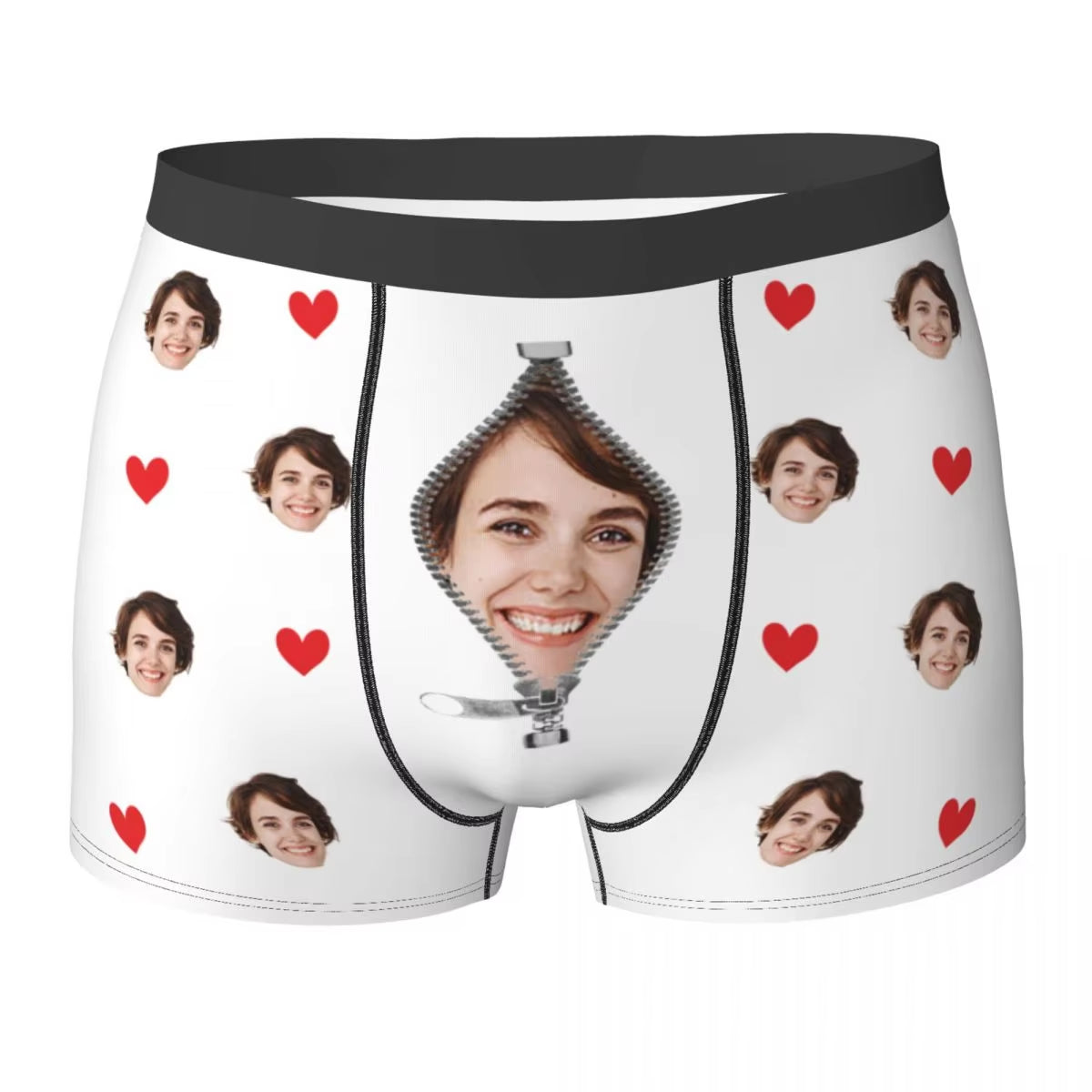 Boxer Briefs Shorts Panties Custom Love Heart Girlfriend Face Boxer Brief Valentine'S Day Gifts for Him Man Underwear